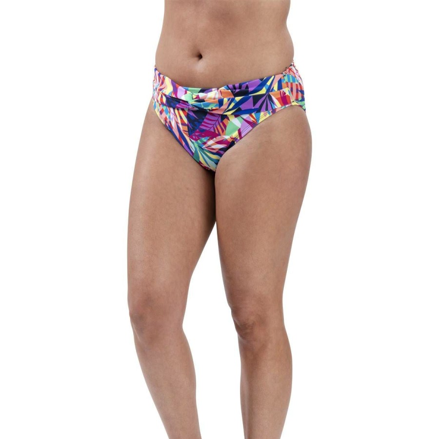 Clearance * Cheapest Womens Dolfin Aquashape Las Palmast Brief Swim Bottoms Purple/Multi