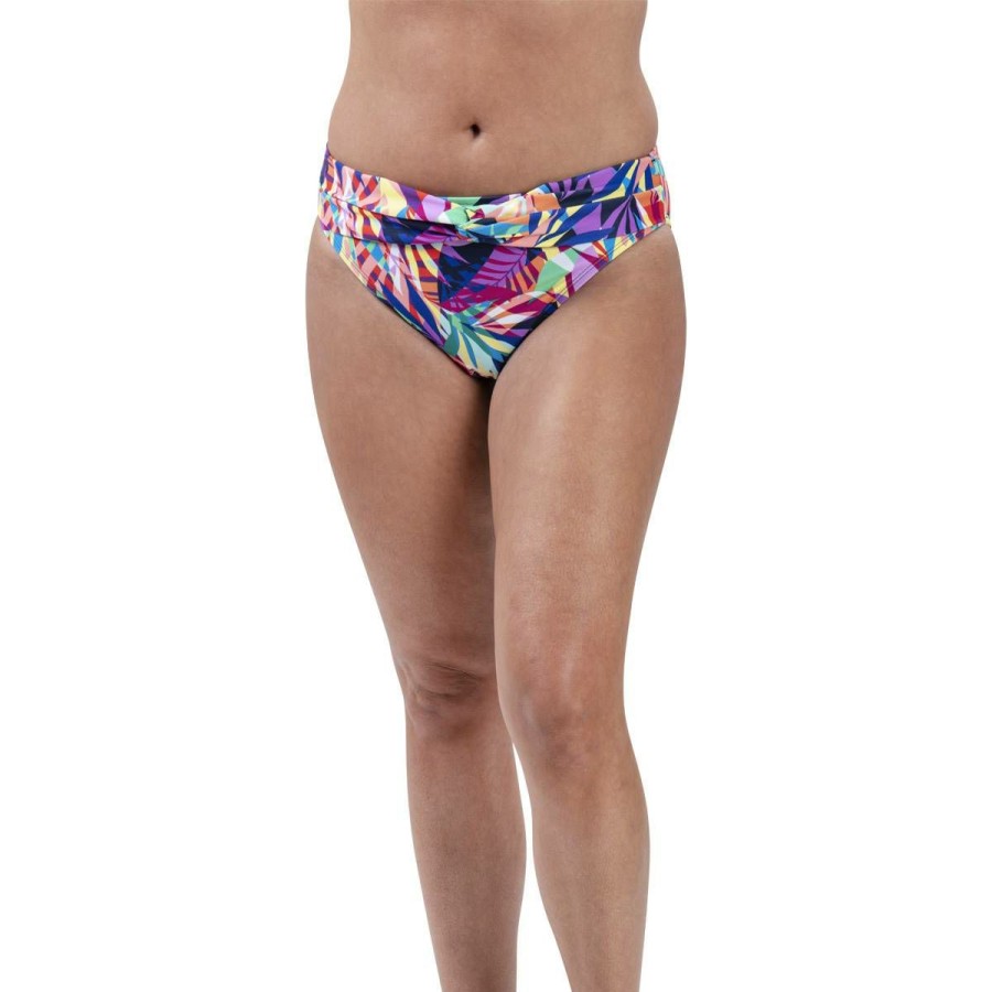 Clearance * Cheapest Womens Dolfin Aquashape Las Palmast Brief Swim Bottoms Purple/Multi