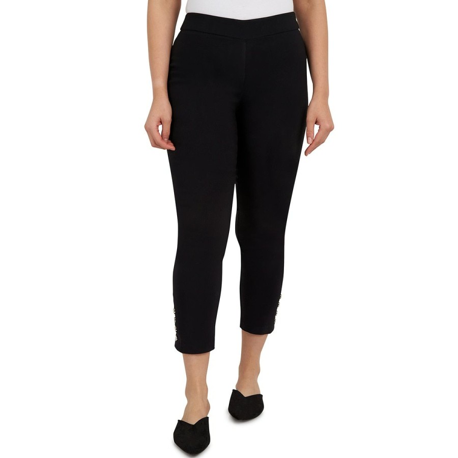 Clearance * Cheap Womens Emaline San Luis Solid Tech Stretch Pants Black