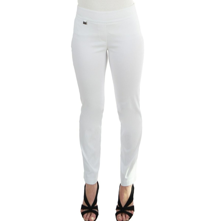 Online * Best Deal Petite Emaline Key Items Tech Stretch Tummy Control Ankle Pants White