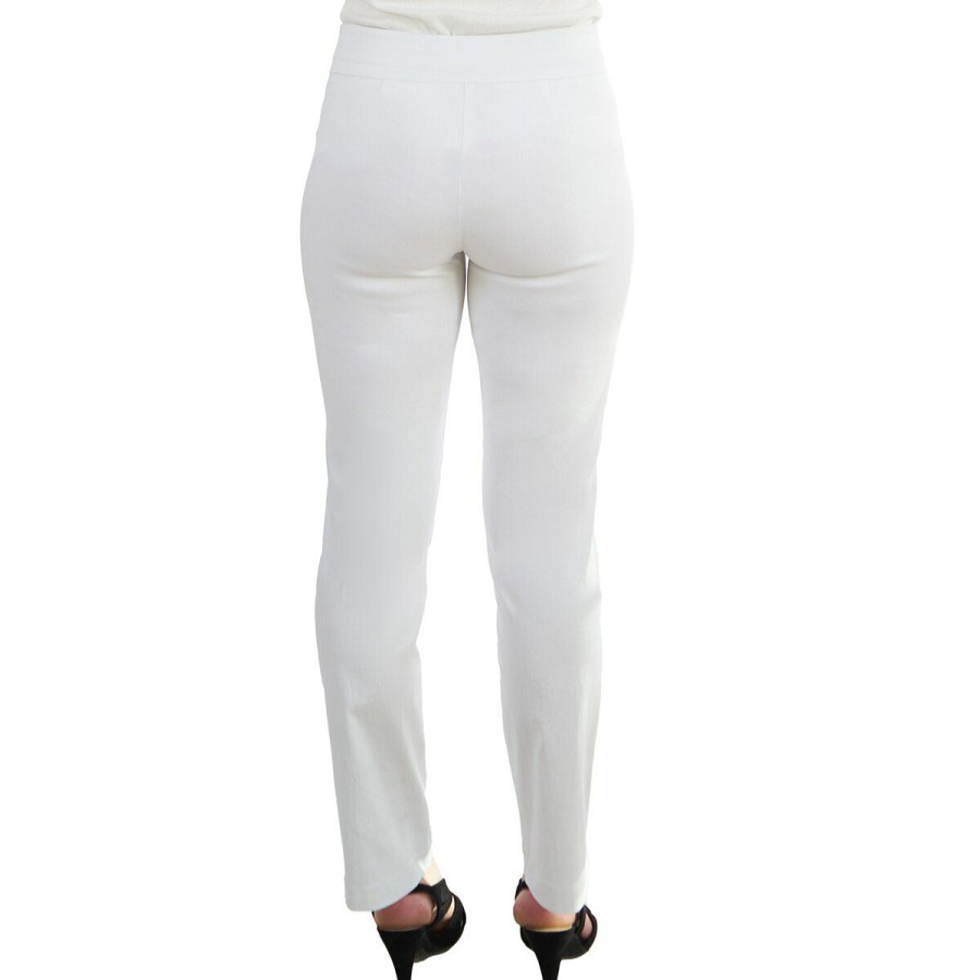 Online * Best Deal Petite Emaline Key Items Tech Stretch Tummy Control Ankle Pants White