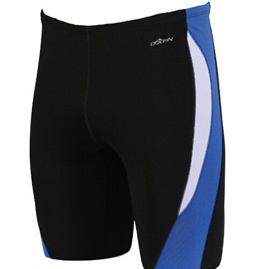 Wholesale * Buy Swimsuits Mens Dolfin Team Panel Jammer Swim Trunks Black/Royal