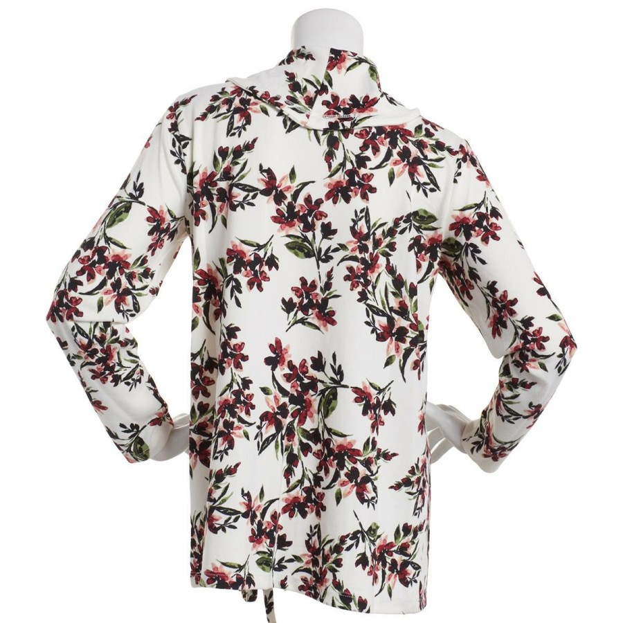 Online * Discount Tops Womens Emaline Alberta Long Sleeve Floral Cowl Neck Blouse Vanilla/Multi