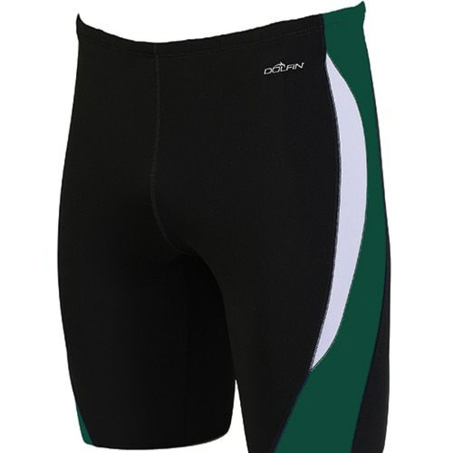 New * Flash Sale Swimsuits Mens Dolfin Team Panel Swim Trunks Black/Forest