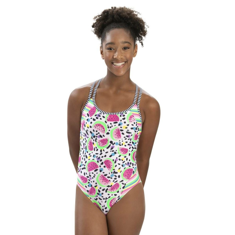 Wholesale * Promo Womens Dolfin Uglies Tutti-Frutti One Piece Swimsuit White/Multi