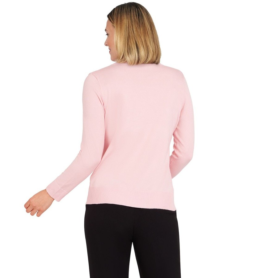 New * Hot Sale Sweaters & Cardigans Plus Size Emaline Alberta Long Sleeve Solid Pullover Sweater Light-Pink