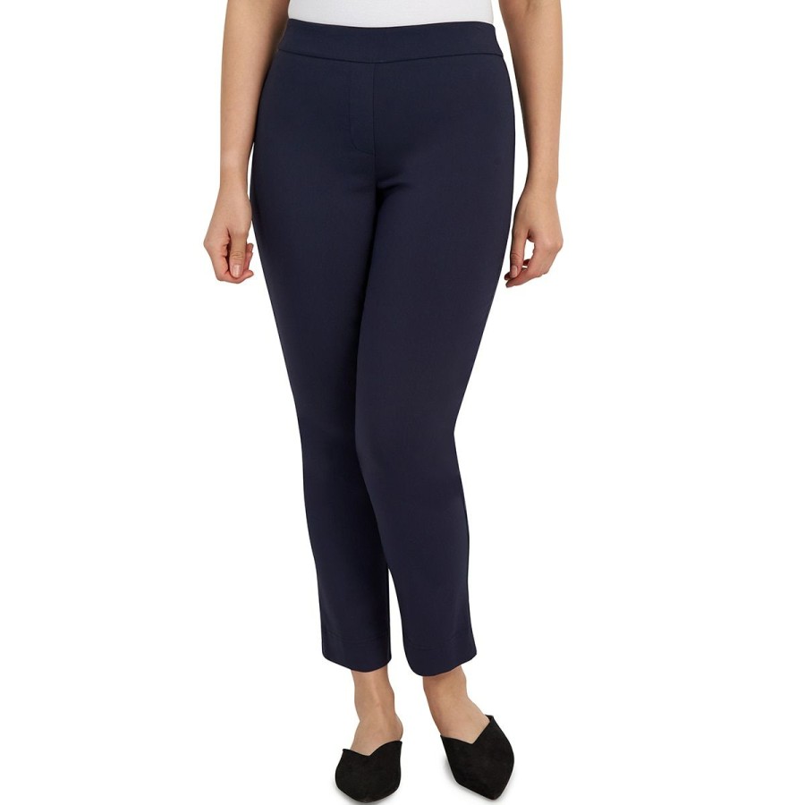 Clearance * Promo Petite Emaline Cordoba Solid Tech Stretch Pull On Pants Midnight