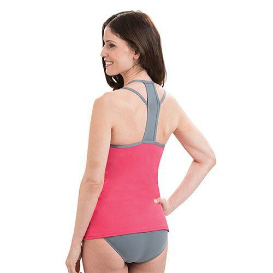 Online * Budget Swim Tops Womens Dolfin Aquashape T-Strap Tankini Swim Top