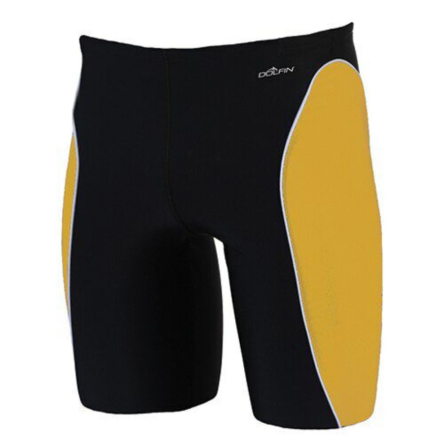 Online * Deals Swimsuits Mens Dolfin Team Panel Swim Trunks Black/Gold/White Black-/-Gold-/-White